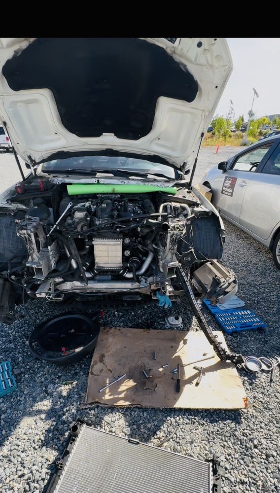 2017 Mercedes-Benz C43 AMG -- radiator replacement with full front-end disassembly.