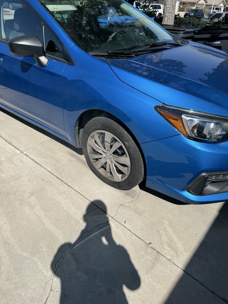 Subaru Impreza -- mobile service call at the customer's home.