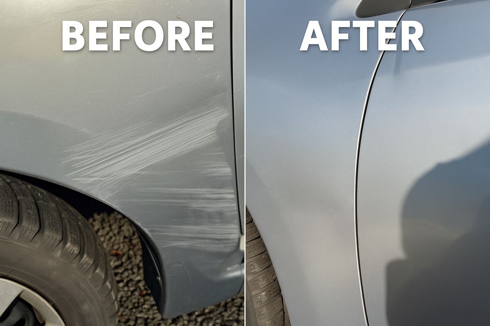 Scratches reduced by up to 90% after paint correction.