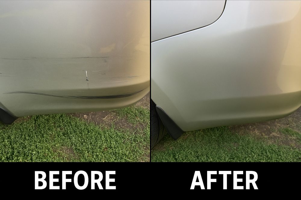 Rear bumper polished and restored. Scratches and transfer marks were safely removed, bringing back a clean and glossy finish.