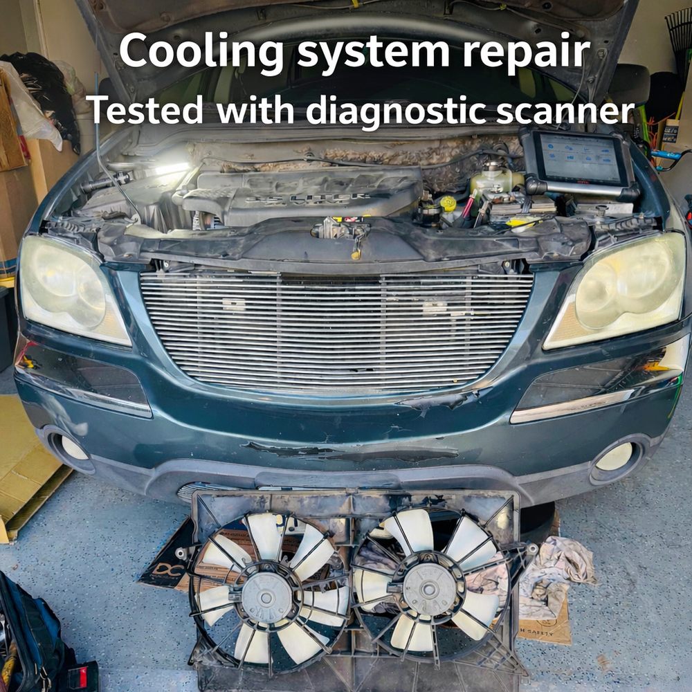 Cooling fans replacement Functionality tested with diagnostic scanner