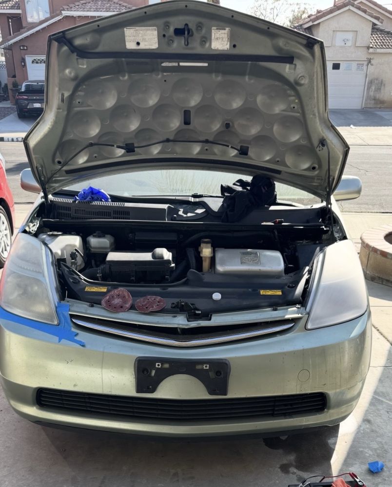 Headlight restoration process -- bringing your headlights back to like-new clarity and shine. - headlight restoration, vehicle light