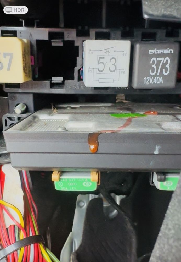 The cause of the electronic control unit failure was determined to be coolant getting into it, which led to its failure.