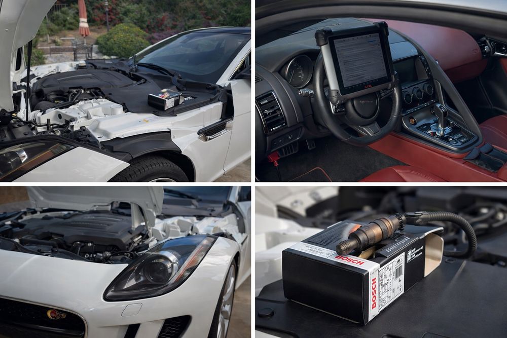 Jaguar F-Type -- oxygen sensor diagnostics & replacement